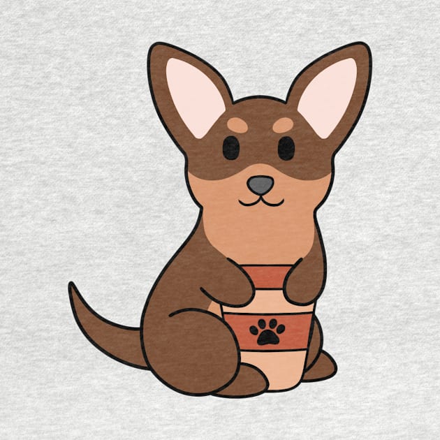 Brown and Tan Chihuahua Coffee by BiscuitSnack